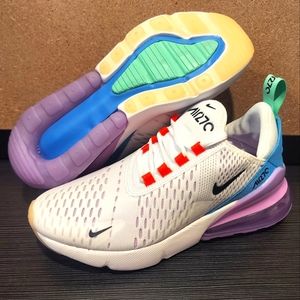 NIKE WOMEN'S Air Max 270 White Blue Lavender | size 6 | DX2351 100